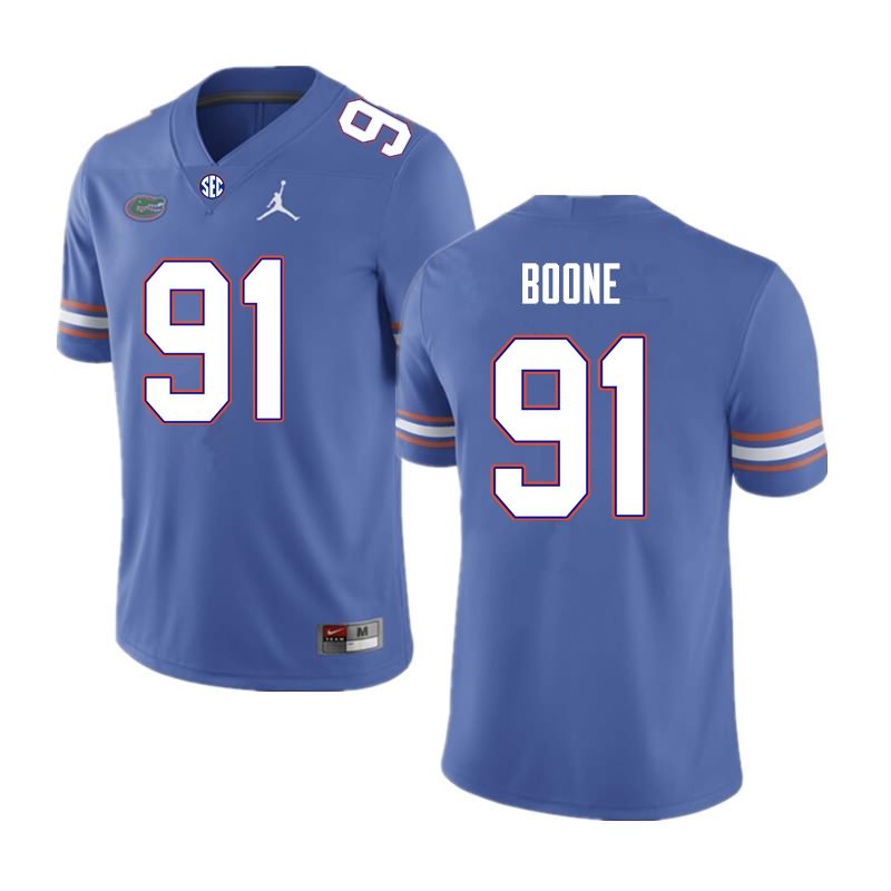NCAA Florida Gators Justus Boone Men's #91 Nike Royal Stitched Authentic College Football Jersey XOP5564JO